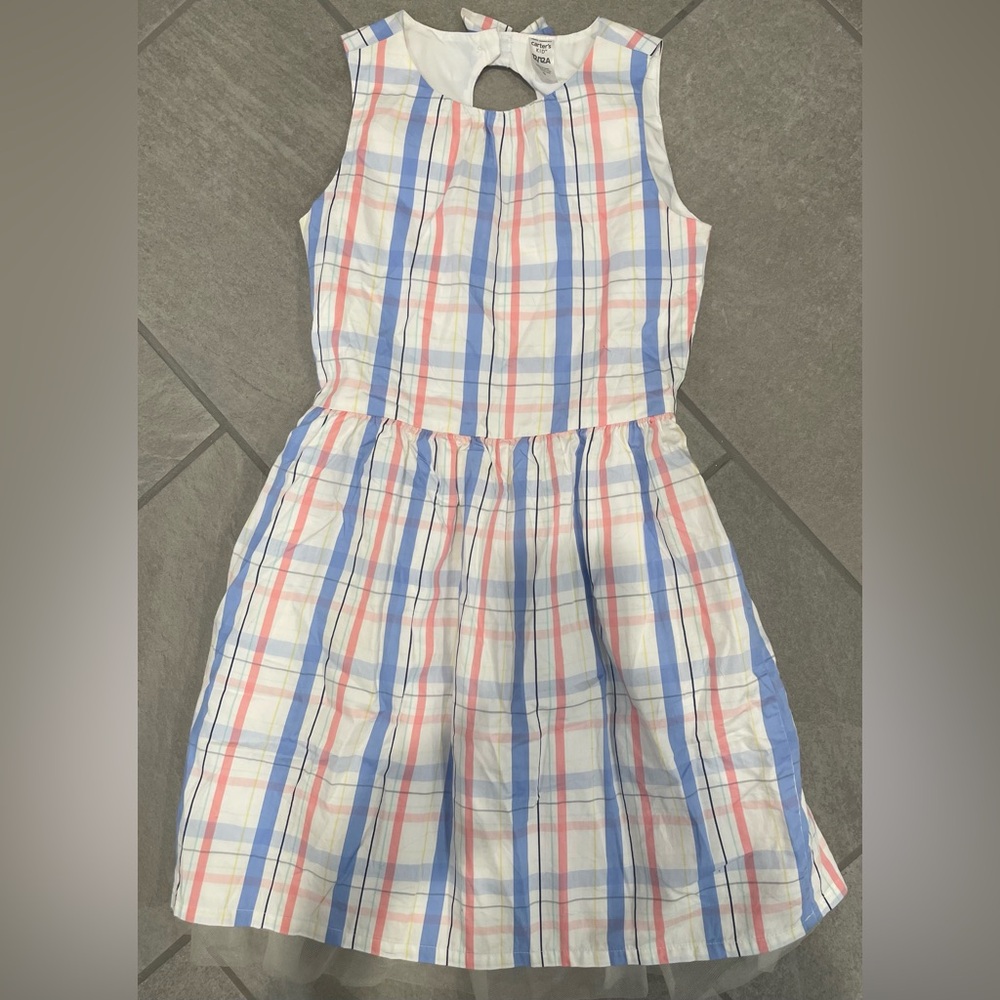 Carter's Plaid Dress with Tule Size 12